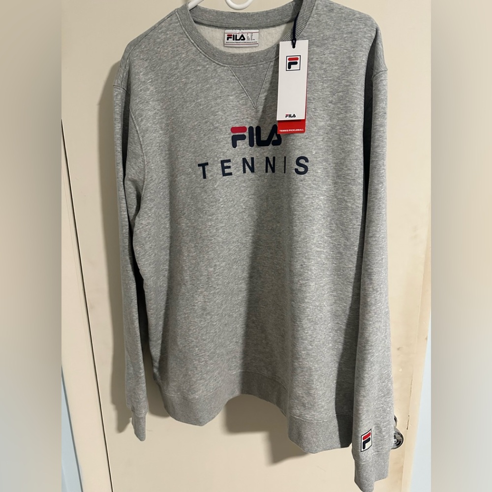 Fila Unisex Tennis Crew Neck Pullover Sweatshirt